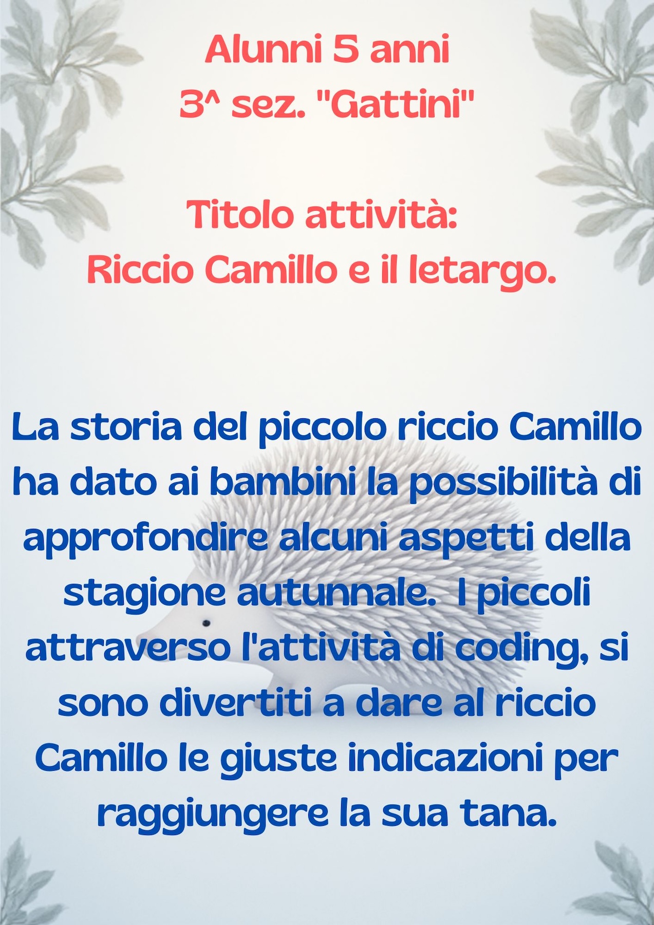 Descrizione coding S. M. Goretti – Gattini