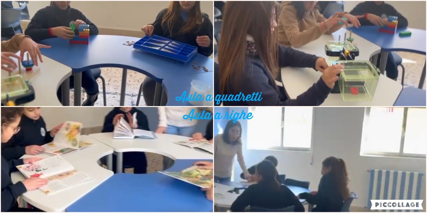 Aula a righe e aula a quadretti